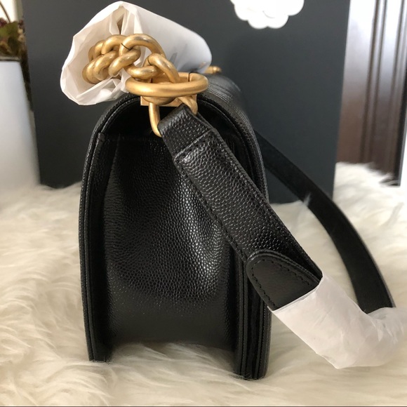 New Chanel caviar boy bag gold hw old medium - Picture 5 of 8